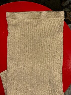 Sparkle Knit Tube Top - Shimmery Beige